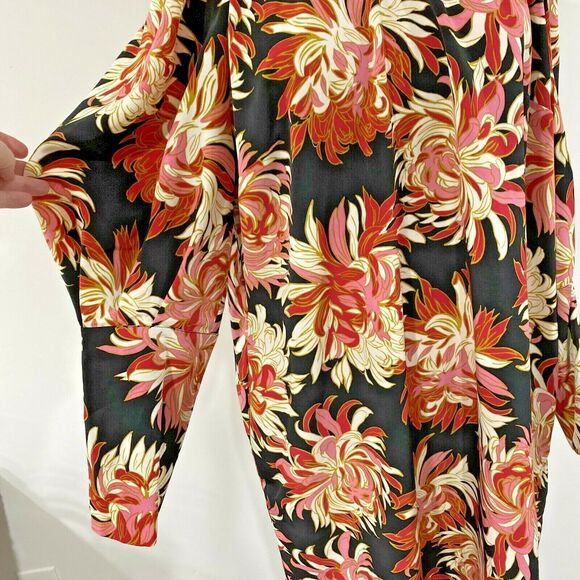 Who What Wear XXL Dress Mod Puff Sleeve Moc Neck Colorful Floral Boho Shift - Picture 3 of 9